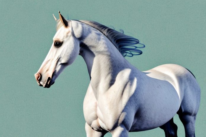 An andalusian horse in a rural setting in musina