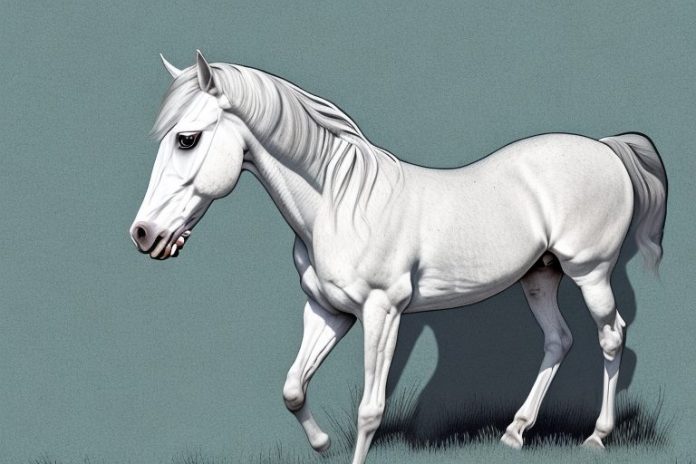 An andalusian horse in a rural setting in tzaneen