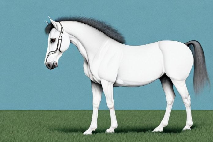 An andalusian horse in a field in louis trichardt