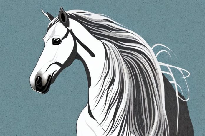 A beautiful andalusian horse in a rural setting in bela-bela
