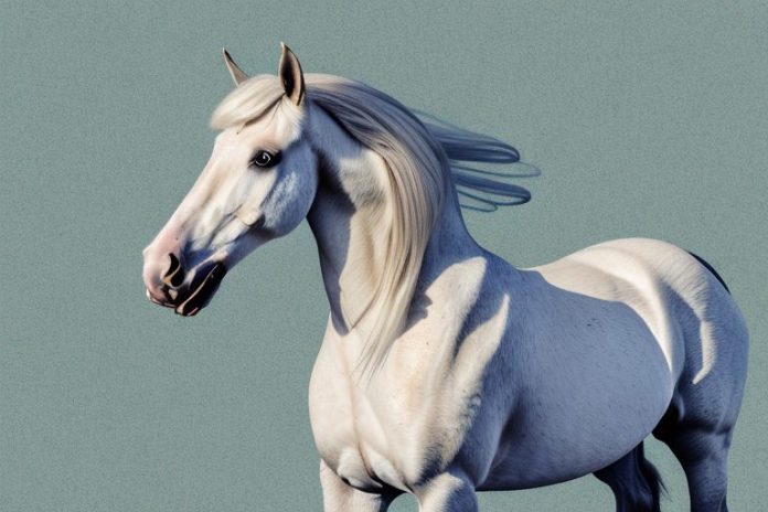An andalusian horse in a rural setting in middelburg