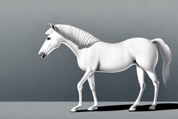 An andalusian horse in a rural setting in lydenburg