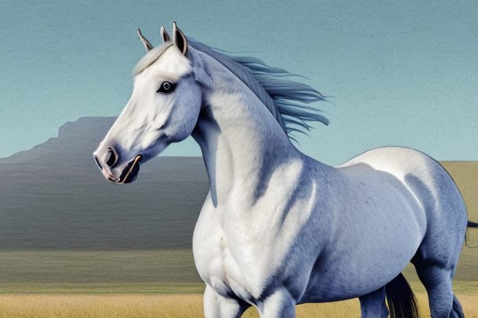 An andalusian horse in a rural setting in kimberley