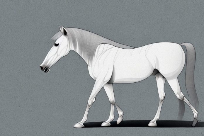 An andalusian horse in a rural setting in kathu
