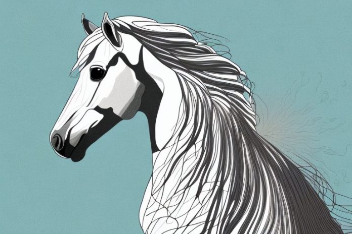 An andalusian horse in a south african landscape