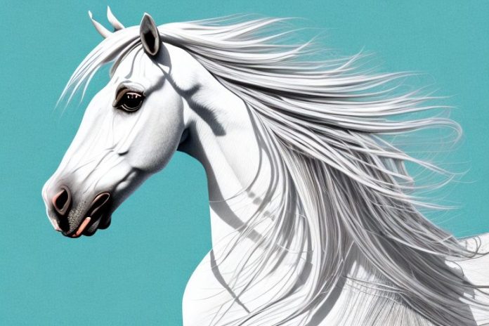 An andalusian horse in its natural environment in warrenton