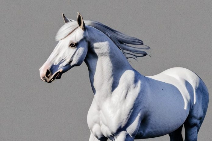 An andalusian horse in a rural setting in colesberg