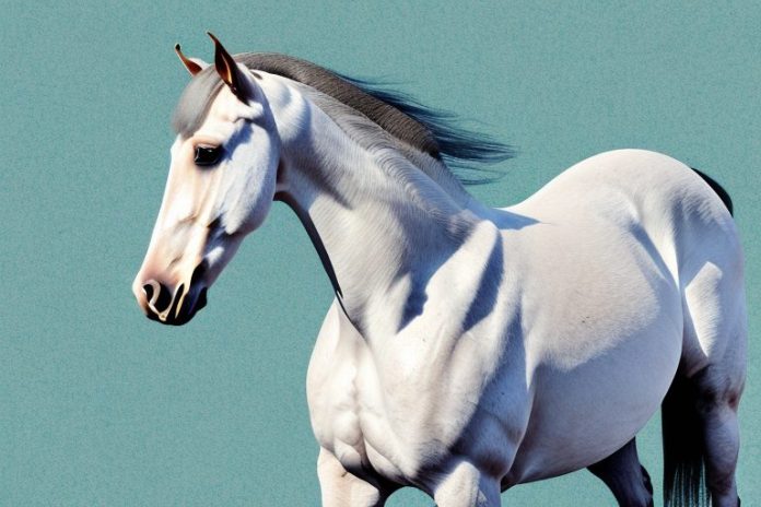 An andalusian horse in a rural setting in stilfontein