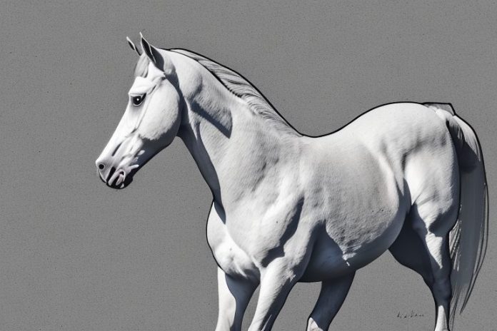 An andalusian horse in a rural setting in lichtenburg