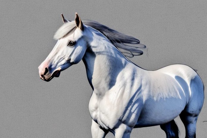 An andalusian horse in a rural setting in mogwase