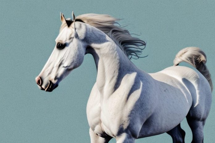 An andalusian horse in a rural setting in cape town