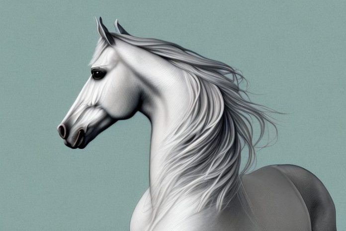 A majestic andalusian horse in a worcester