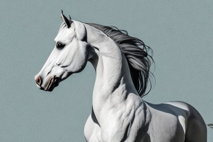 An andalusian horse in a rural setting in paarl