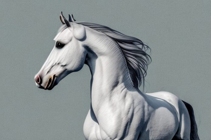 A majestic andalusian horse in a rural setting in somerset west