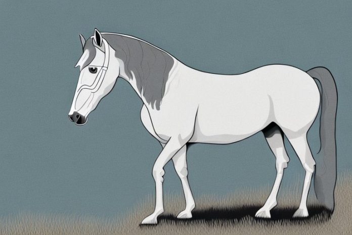 An andalusian horse in a rural setting in knysna