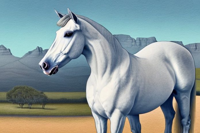 An andalusian horse in a rural setting in simon's town
