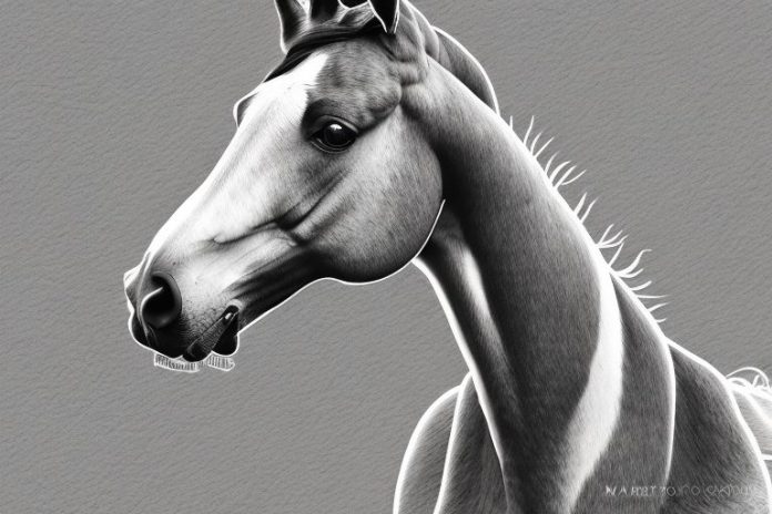 A belgian warmblood horse in a rural setting in pietermaritzburg