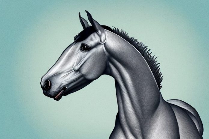 A belgian warmblood horse in a johannesburg