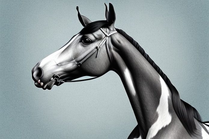 A belgian warmblood horse in a rural setting in polokwane