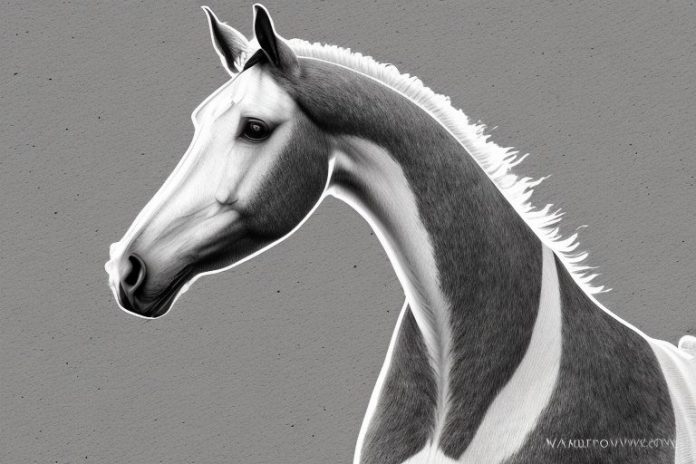 A belgian warmblood horse in a rural setting in lydenburg