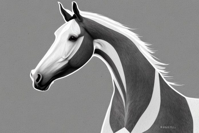 A belgian warmblood horse in a rural setting in brits