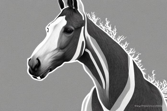 A belgian warmblood horse in a rural setting in paarl