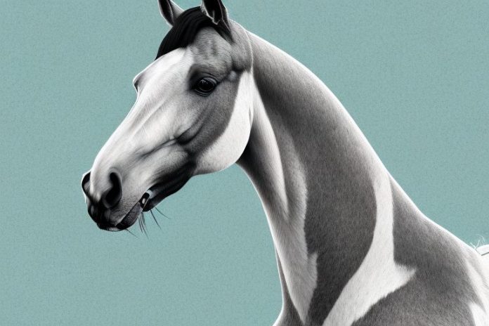 A belgian warmblood horse in a rural setting in hermanus