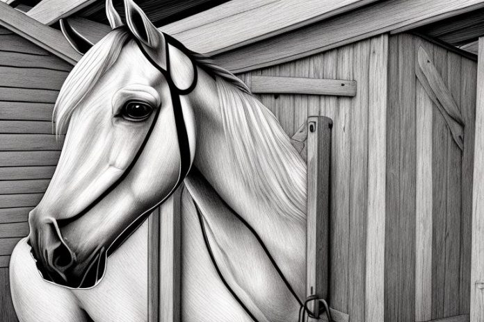 A percheron horse in a stable in randburg
