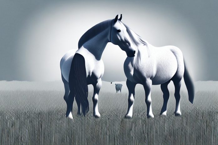 A percheron horse standing in a field in polokwane