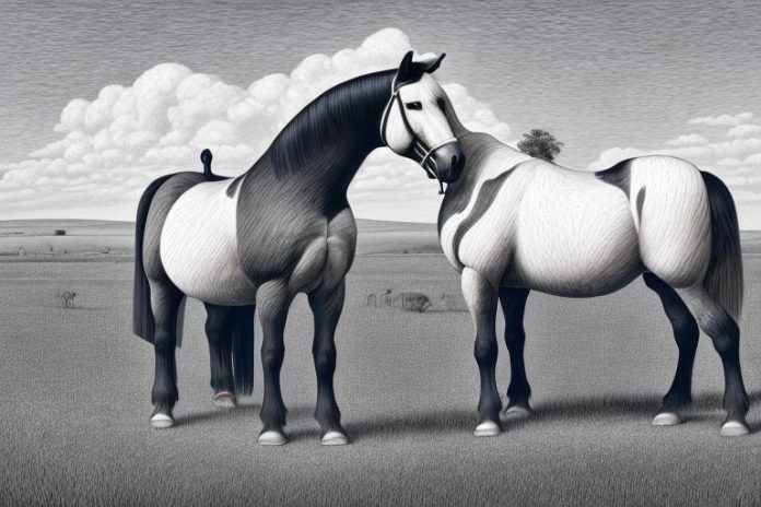 A percheron horse in a rural setting in de aar