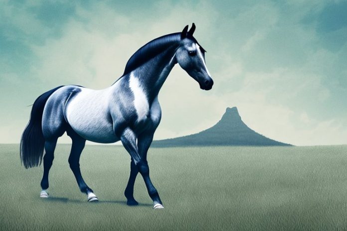 A hanoverian horse in a field in amanzimtoti