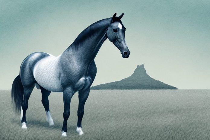 A hanoverian horse in a margate