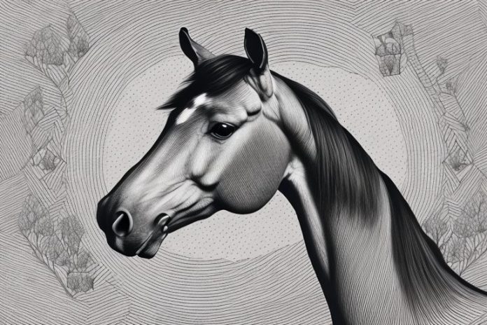 A hanoverian horse in a rural setting in bloemfontein
