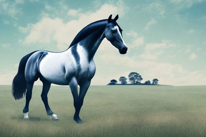 A hanoverian horse in a field in virginia