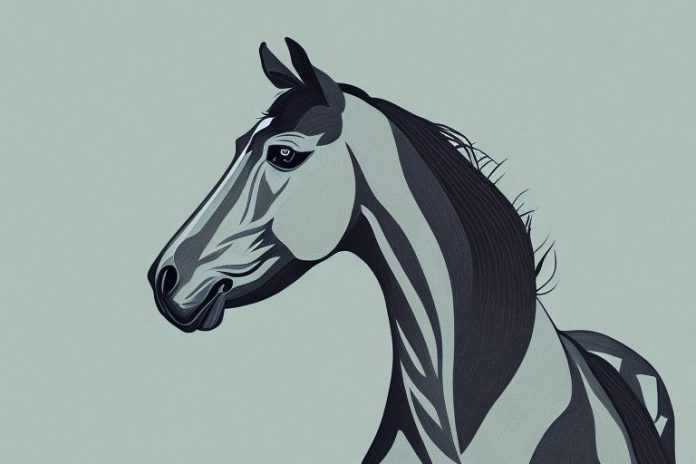A hanoverian horse in a pretoria landscape