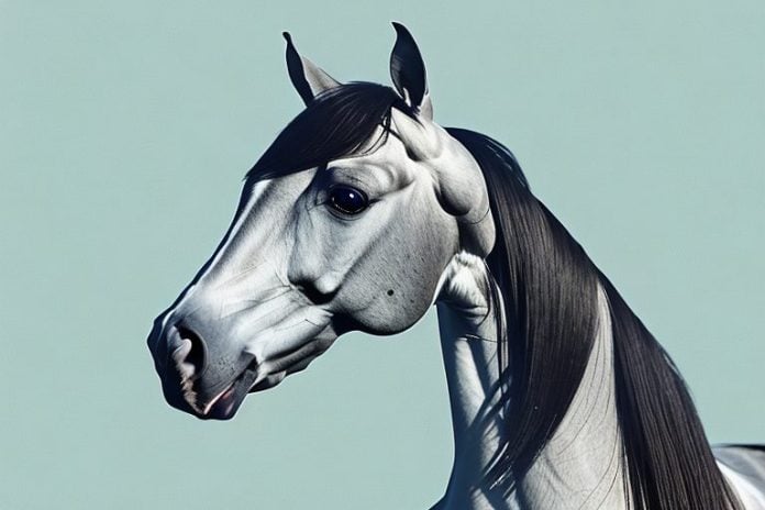 A hanoverian horse in a field in germiston