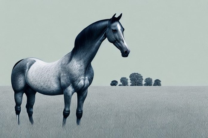 A hanoverian horse in a field in bela-bela