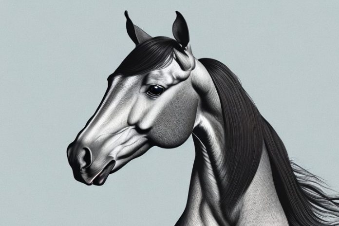 A hanoverian horse in a witbank
