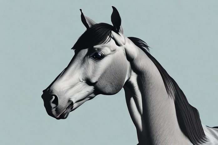 A hanoverian horse in a field in kuruman