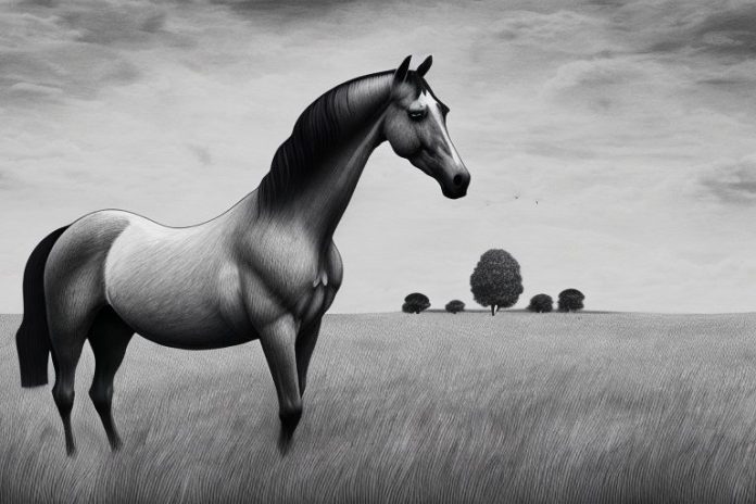 A hanoverian horse in a field in kathu