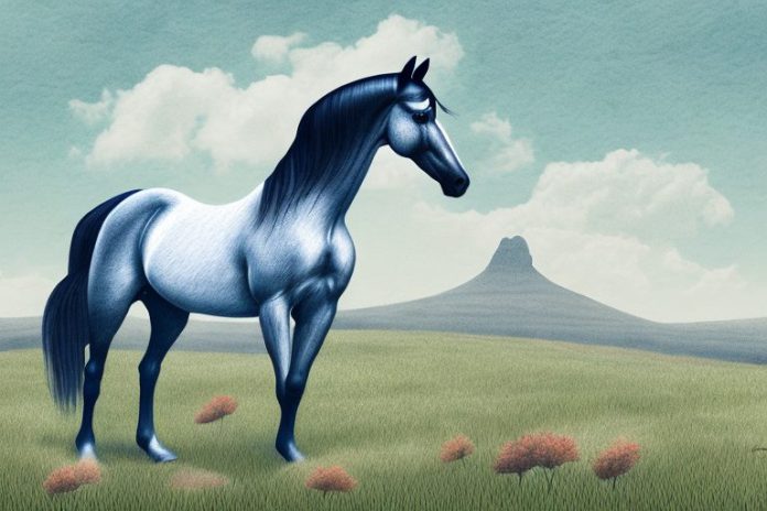 A hanoverian horse in a field in somerset west