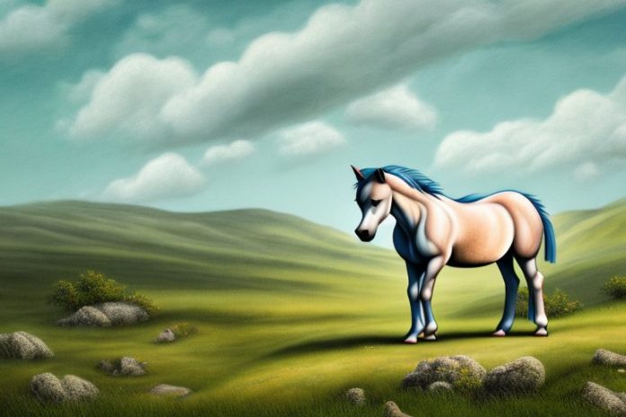 A dartmoor pony horse in a rural landscape in amanzimtoti