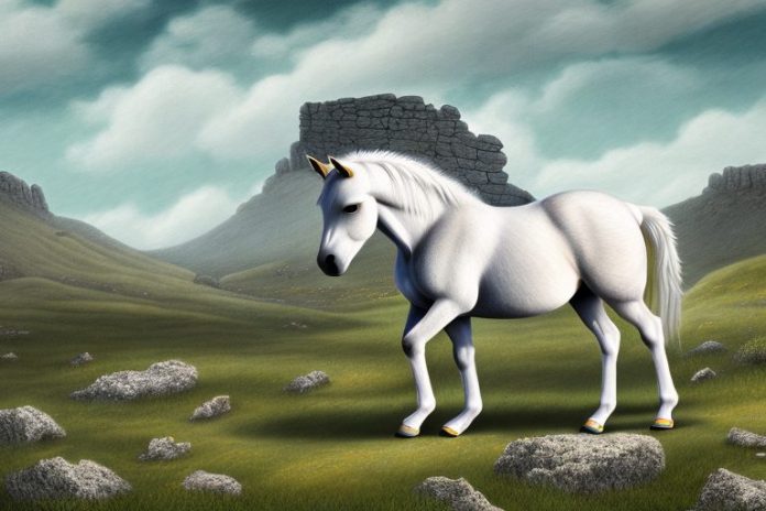 A dartmoor pony horse in a rural landscape in tongaat