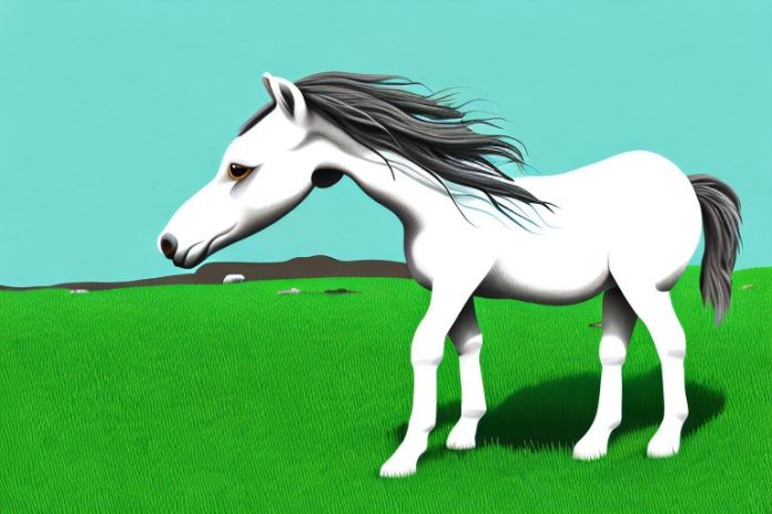 A dartmoor pony in a grassy field in port elizabeth