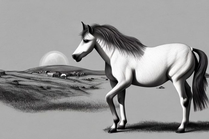 A dartmoor pony horse in a rural setting in randburg