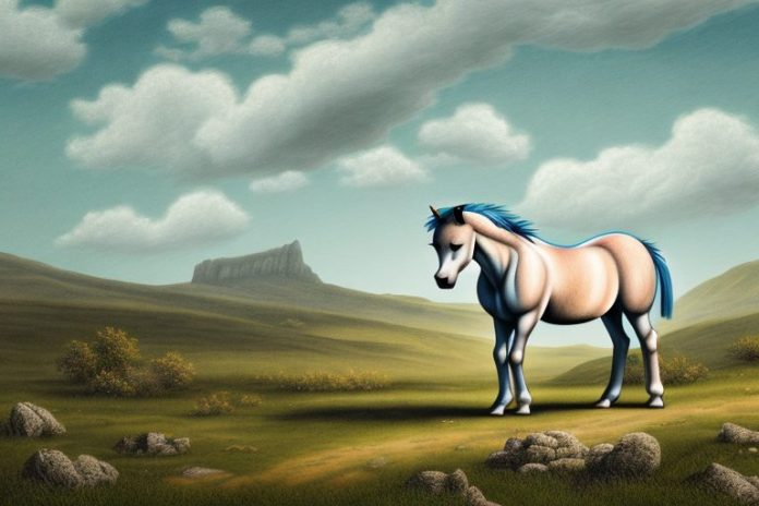 A dartmoor pony horse in a rural landscape in delmas