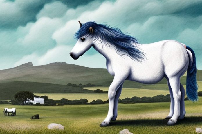 A dartmoor pony horse in a rural setting in simon's town