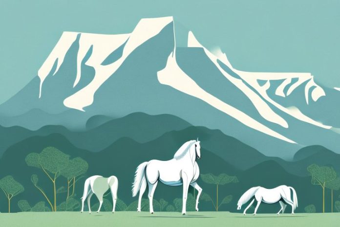 A horse grazing in the mountains of durban