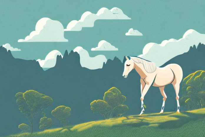 A horse in a mountainous landscape in pinetown