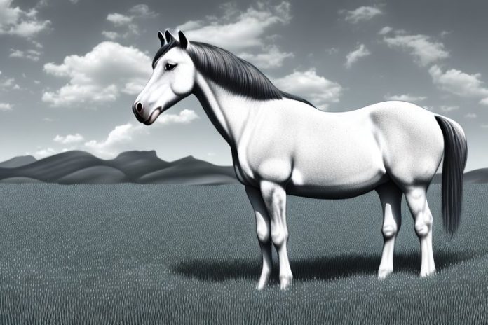 A horse in the rocky mountain breed standing in a field in gauteng